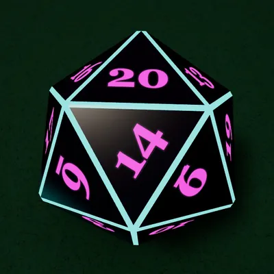 80s neon dice